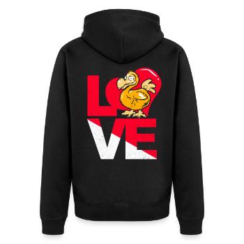 Dodo - Veste à capuche bio Premium Unisexe - noir - Dos - Nico (187cm)