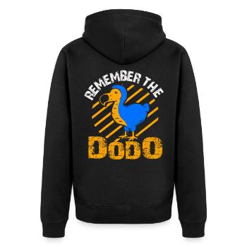 Dodo - Veste à capuche bio Premium Unisexe - noir - Dos - Nico (187cm)