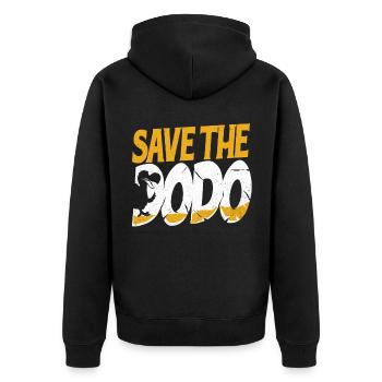 Dodo - Veste à capuche bio Premium Unisexe - noir - Dos - Nico (187cm)