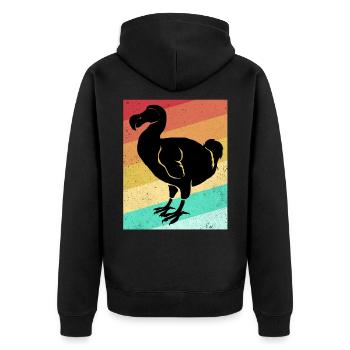Dodo - Veste à capuche bio Premium Unisexe - noir - Dos - Nico (187cm)