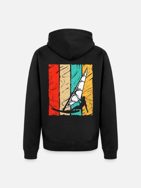 Windsurfing - Unisex Premium Organic Zip Hoodie - black