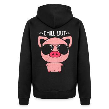 Porc - Veste à capuche bio Premium Unisexe - noir - Dos - Nico (187cm)