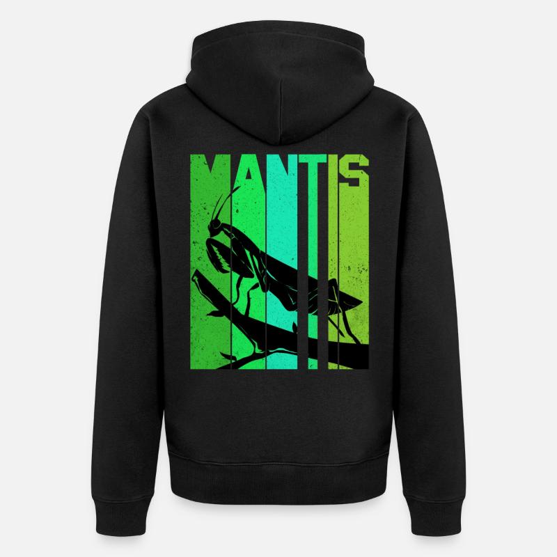 Gottesanbeterin - Unisex Premium Bio Zip Hoodie - Schwarz