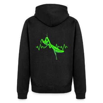 Gottesanbeterin Entomologie Insekt Zoologie Spruch - Unisex Premium Bio Zip Hoodie - Schwarz - Hinten - Nico (187cm)