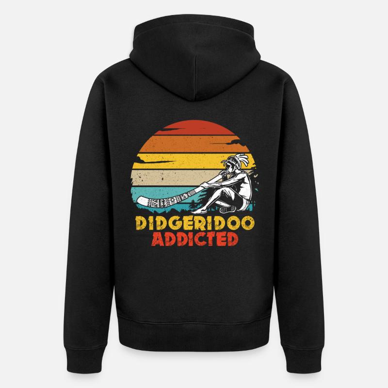 Didgeridoo - Unisex Premium Bio Zip Hoodie - Schwarz