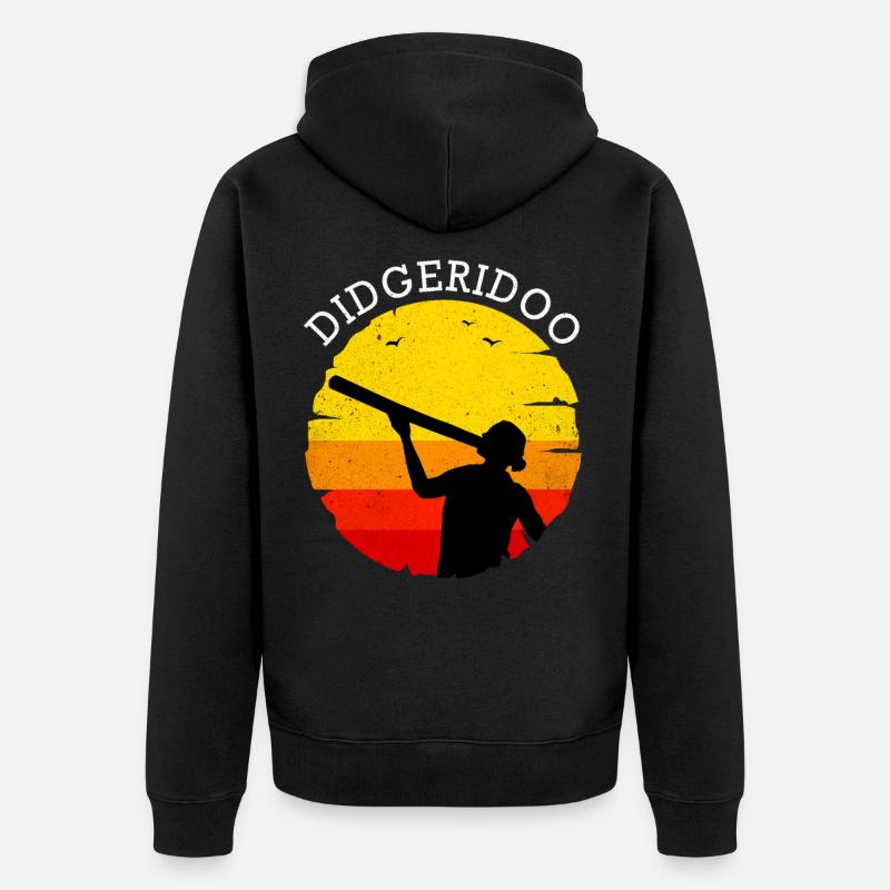 Didgeridoo - Unisex Premium Bio Zip Hoodie - Schwarz