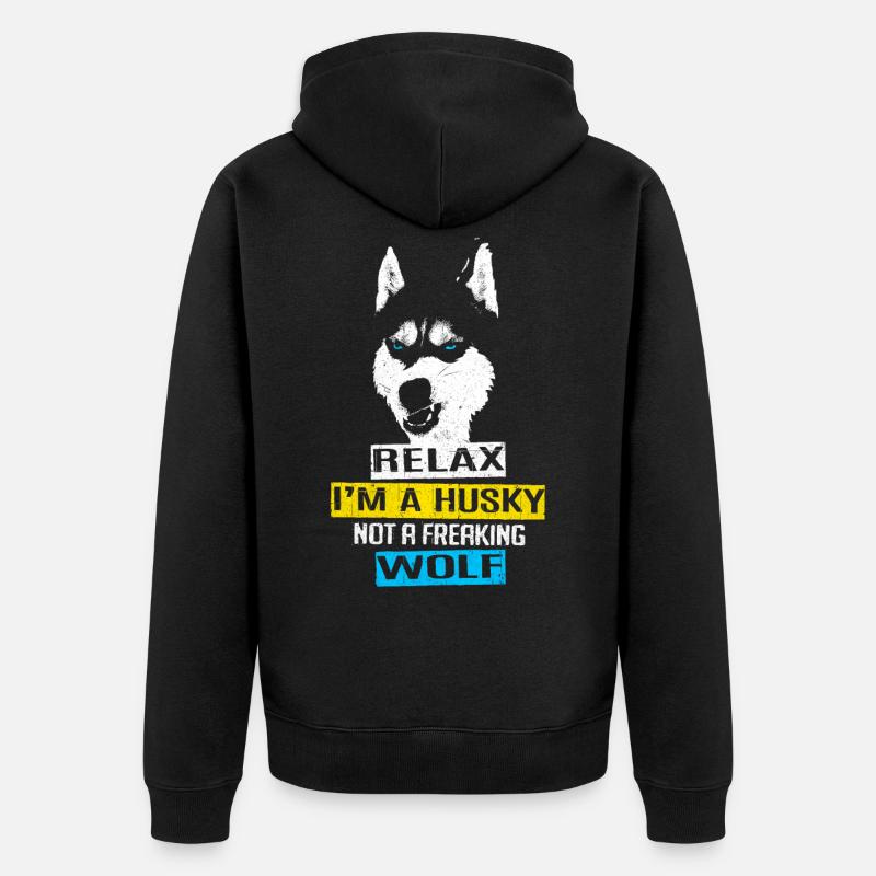 Husky - Unisex Premium Bio Zip Hoodie - Schwarz