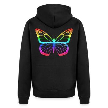 Butterfly gifts butterfly butterflies - Unisex Premium Organic Zip Hoodie - black - Back - Nico (187cm)