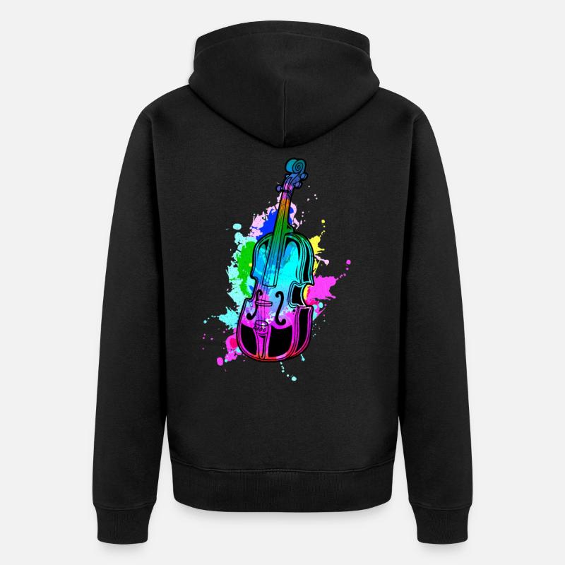 Violoncelle - Veste à capuche bio Premium Unisexe - noir