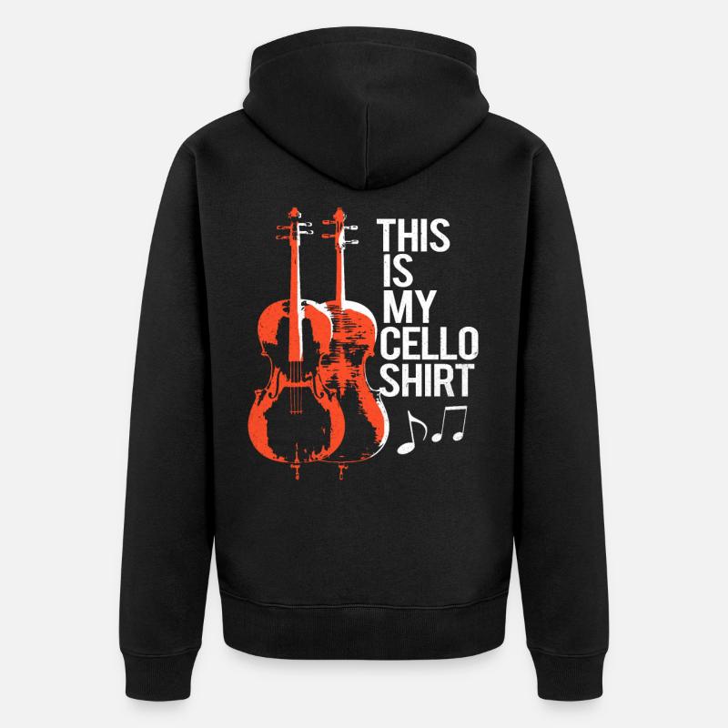 Violoncelle - Veste à capuche bio Premium Unisexe - noir