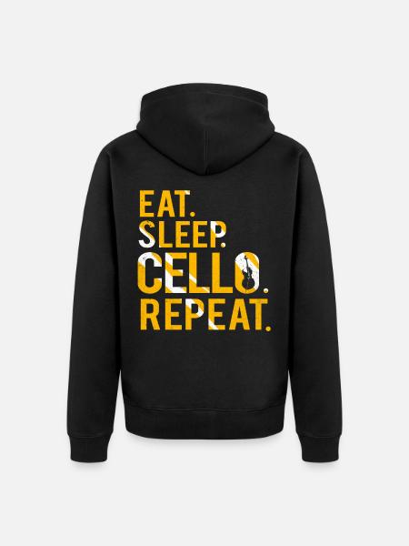 Cello - Unisex Premium Organic Zip Hoodie - black