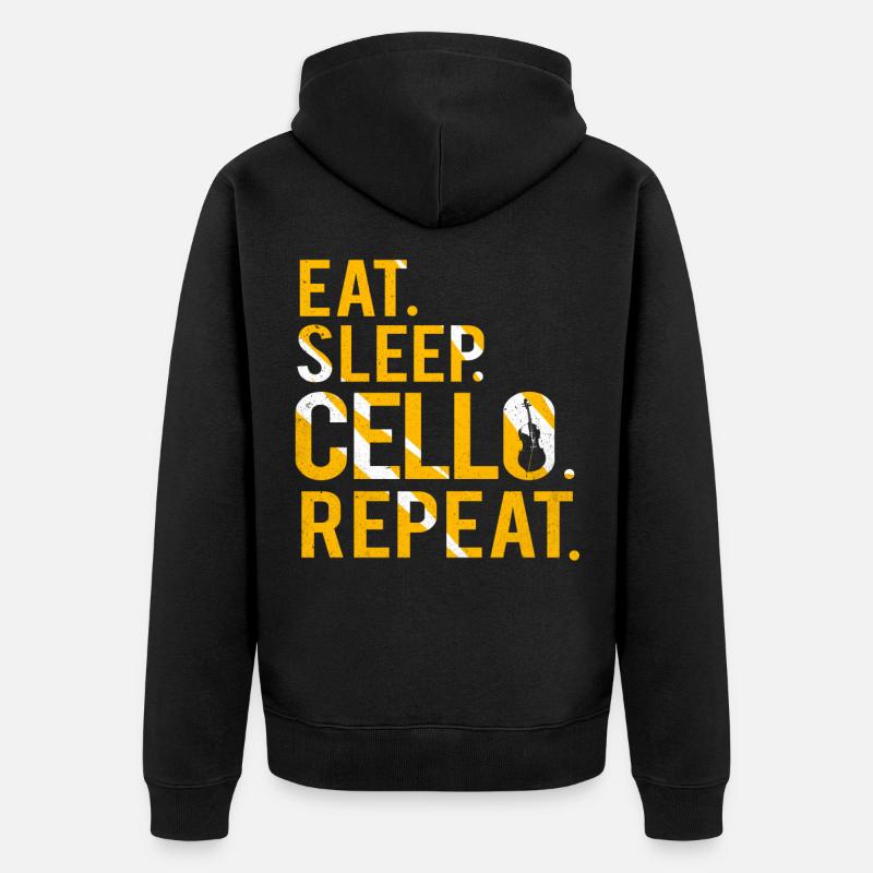 Violoncelle - Veste à capuche bio Premium Unisexe - noir