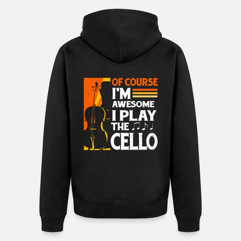 Cello - Unisex Premium Bio Zip Hoodie - Schwarz