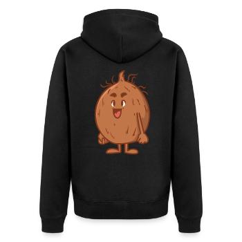 Pain d'amour, Pain d'amour - Veste à capuche bio Premium Unisexe - noir - Dos - Nico (187cm)
