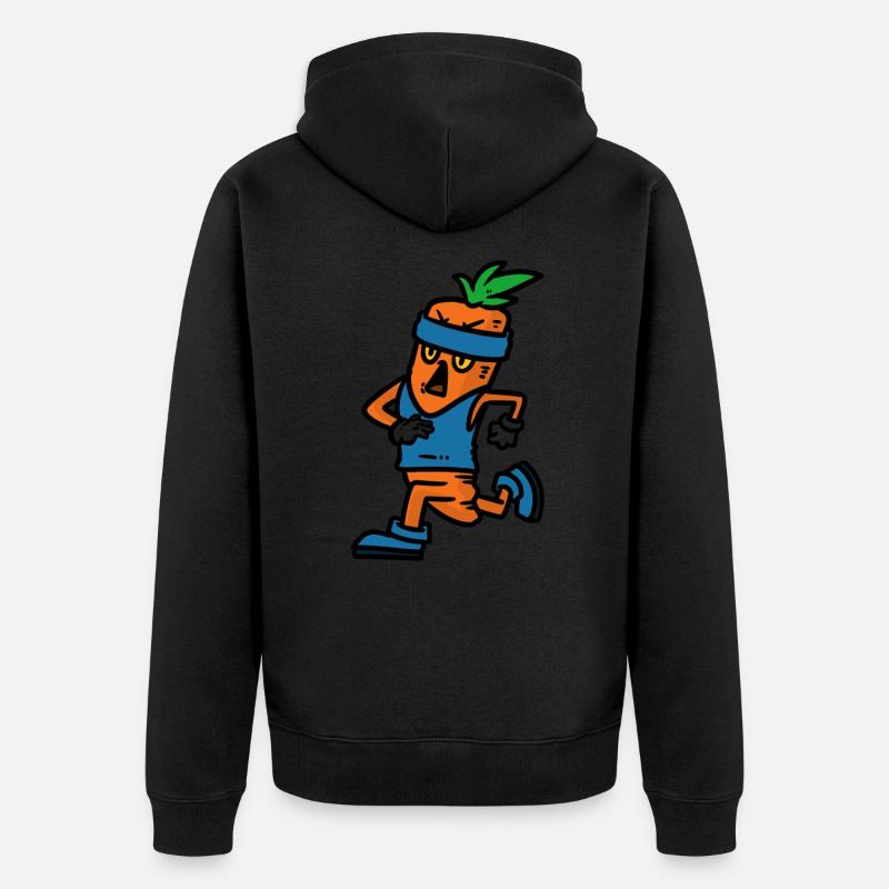 Course de carotte - Veste à capuche bio Premium Unisexe - noir