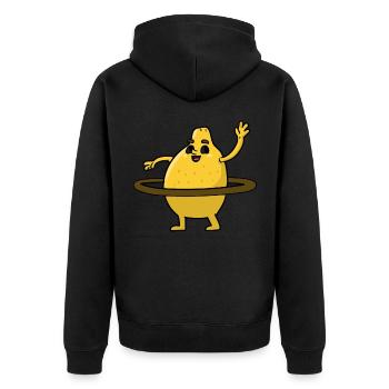 Hula Hoop Citron, Danse De Citron - Veste à capuche bio Premium Unisexe - noir - Dos - Nico (187cm)