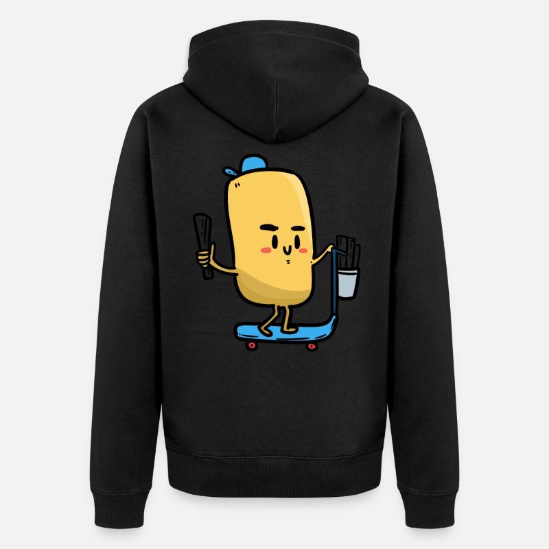 Journal Guy, messager de journal - Veste à capuche bio Premium Unisexe - noir