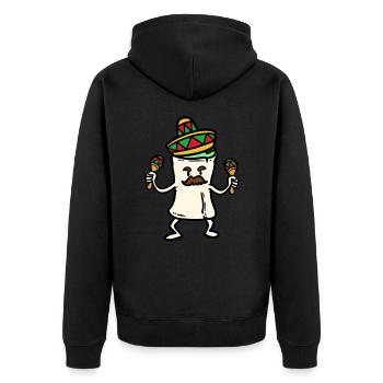 Du Mexique avec amour - Veste à capuche bio Premium Unisexe - noir - Dos - Nico (187cm)
