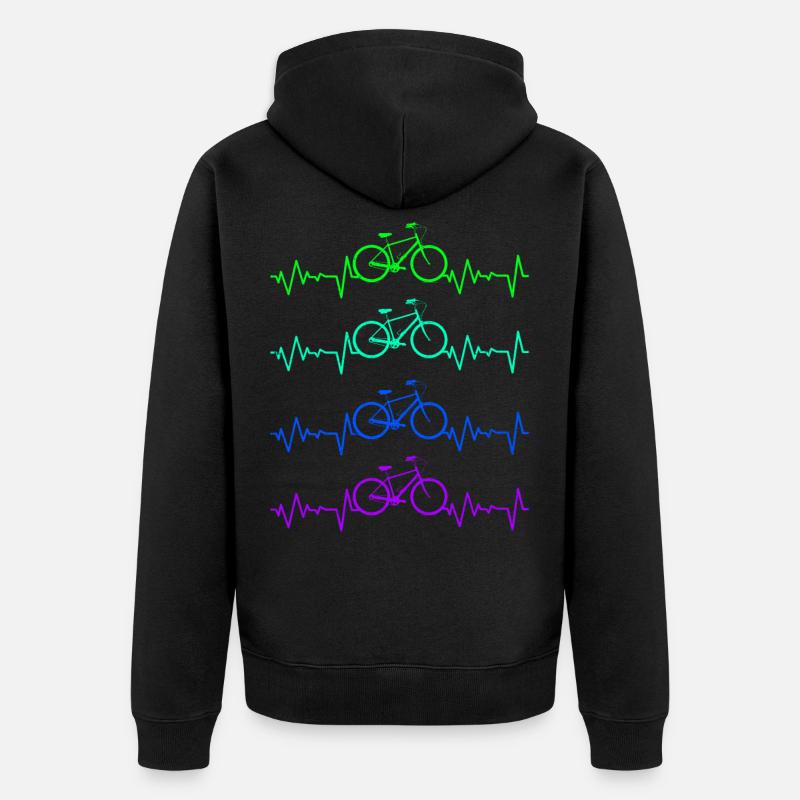 Fahrrad - Unisex Premium Bio Zip Hoodie - Schwarz