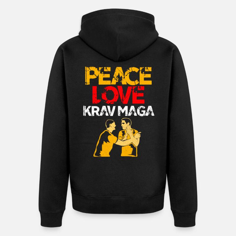 Krav Maga - Veste à capuche bio Premium Unisexe - noir