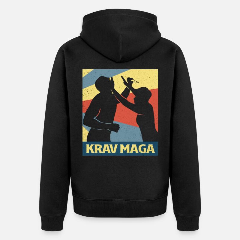 Krav Maga - Veste à capuche bio Premium Unisexe - noir