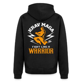 Krav Maga - Veste à capuche bio Premium Unisexe - noir - Dos - Nico (187cm)
