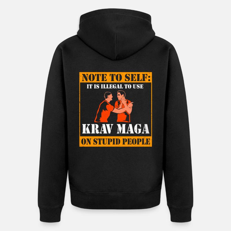 Krav Maga - Veste à capuche bio Premium Unisexe - noir