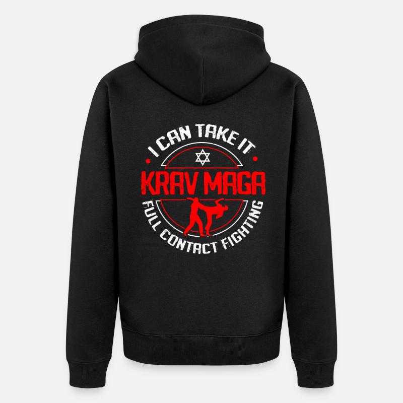 Krav Maga - Unisex Premium Bio Zip Hoodie - Schwarz
