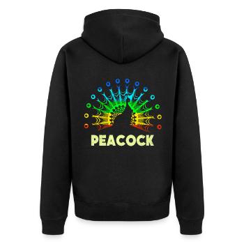 Paon - Veste à capuche bio Premium Unisexe - noir - Dos - Nico (187cm)