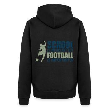 Le football est important - Veste à capuche bio Premium Unisexe - noir - Dos - Nico (187cm)