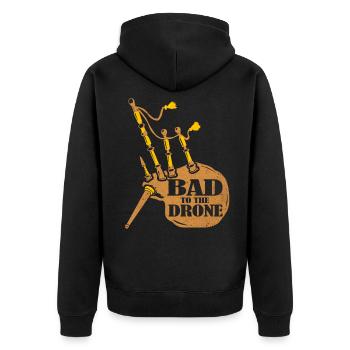 Bagpipes - Unisex Premium Organic Zip Hoodie - black - Back - Nico (187cm)