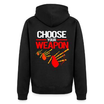 Bagpipe Scotland Bagpipe Instrument Duda - Unisex Premium Organic Zip Hoodie - black - Back - Nico (187cm)