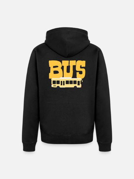 Bus - Unisex Premium Organic Zip Hoodie - black