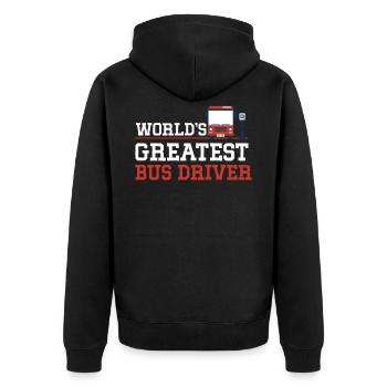 Meilleur chauffeur de bus du monde chauffeur cadeau - Veste à capuche bio Premium Unisexe - noir - Dos - Nico (187cm)