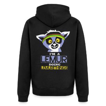Lemur - Veste à capuche bio Premium Unisexe - noir - Dos - Nico (187cm)