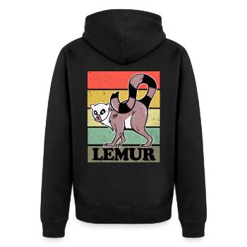 Lemur - Veste à capuche bio Premium Unisexe - noir - Dos - Nico (187cm)