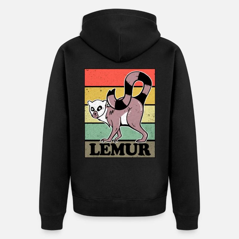 Lemur - Veste à capuche bio Premium Unisexe - noir