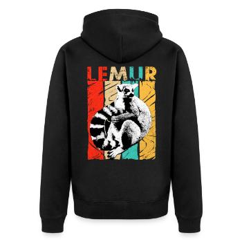 Lemur - Veste à capuche bio Premium Unisexe - noir - Dos - Nico (187cm)