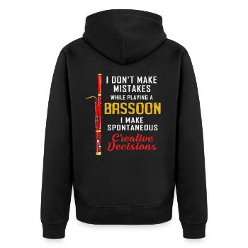 Fagott Instrument à vent Musique de soufflage Professeur de musique Oktave - Veste à capuche bio Premium Unisexe - noir - Dos - Nico (187cm)