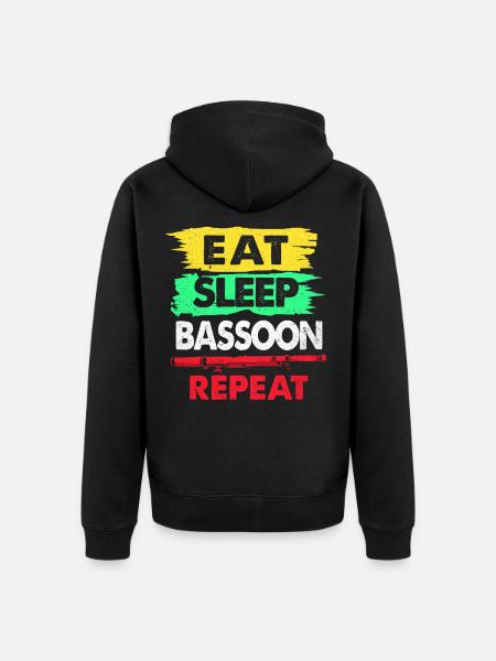 Bassoon - Unisex Premium Organic Zip Hoodie - black