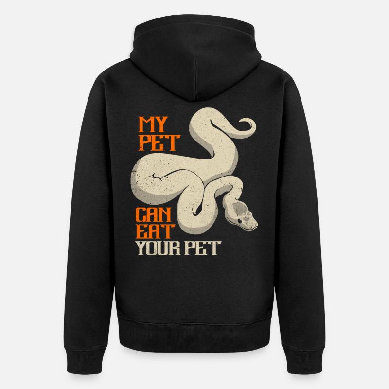 Python - Unisex Premium Bio Zip Hoodie - Schwarz