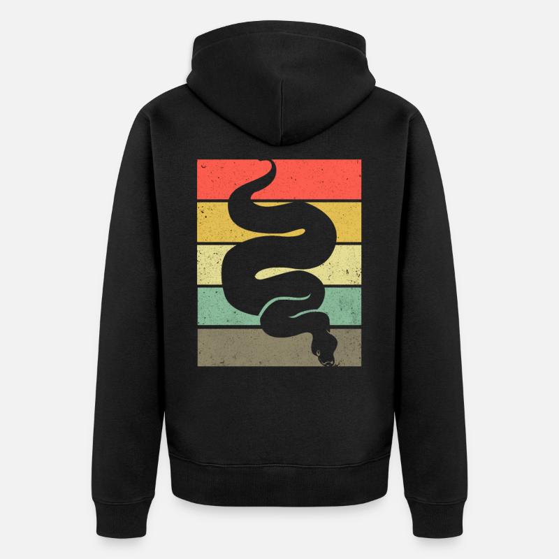Python - Unisex Premium Organic Zip Hoodie - black