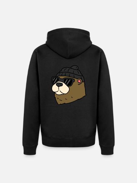Robber Otter Robber Otter - Unisex Premium Organic Zip Hoodie - black