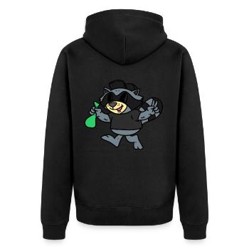 Robber Ape Robber Ape - Unisex Premium Organic Zip Hoodie - black - Back - Nico (187cm)