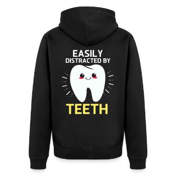 Dentiste cadeau dentiste dentiste dentaire dent - Veste à capuche bio Premium Unisexe - noir - Dos - Nico (187cm)