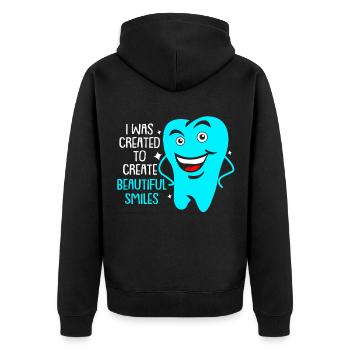Dentiste cadeau dentiste dentiste dentaire dent - Veste à capuche bio Premium Unisexe - noir - Dos - Nico (187cm)