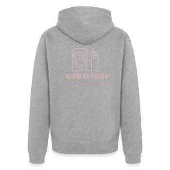 Smoking Best Friends Lighter Smokers - Unisex Premium Organic Zip Hoodie - heather grey - Back - Nico (187cm)