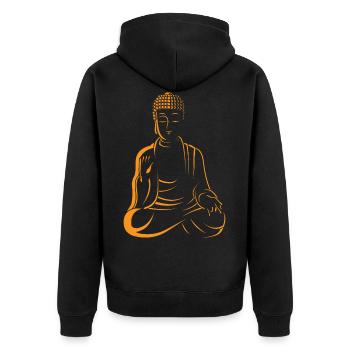 Protection de bouddha protection de bouddha - Veste à capuche bio Premium Unisexe - noir - Dos - Nico (187cm)
