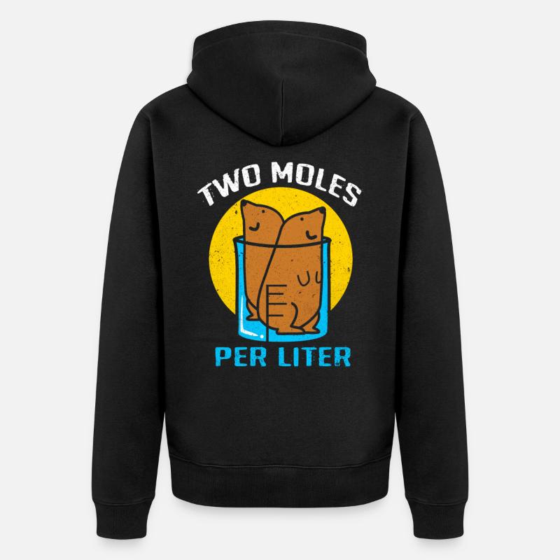 Maulwurf - Unisex Premium Bio Zip Hoodie - Schwarz