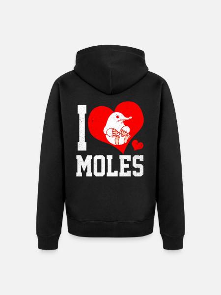 Mole - Unisex Premium Organic Zip Hoodie - black